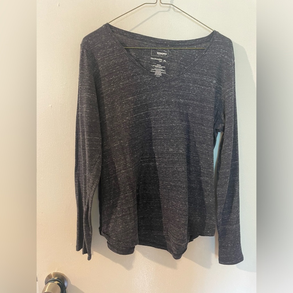 Sonoma long sleeve navy blue shirt for women